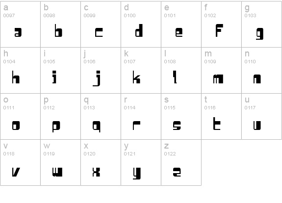 Drosselmeyer Condensed lowercase a-z preview