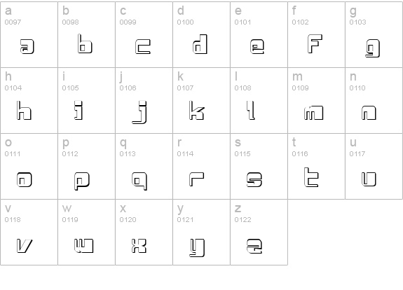 Drosselmeyer Shadow lowercase a-z preview