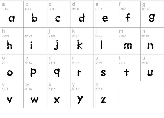 Drunker (sRB) lowercase a-z preview