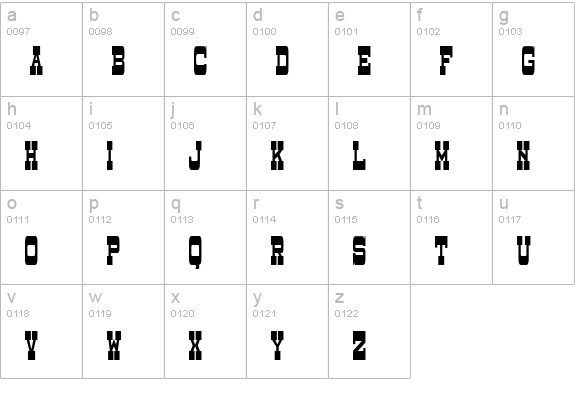 Dry Goods Narrow JL lowercase a-z preview