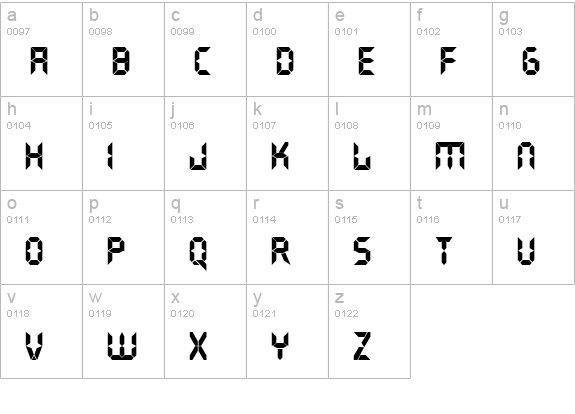DS Crystal lowercase a-z preview