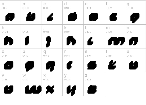 DS Mufdi3DL lowercase a-z preview