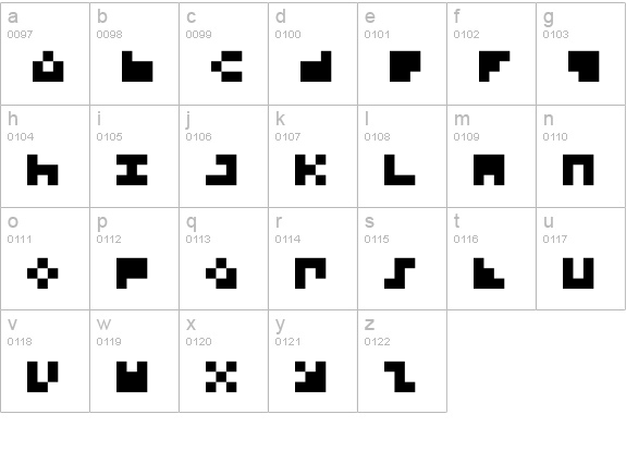 DS P9RMX lowercase a-z preview