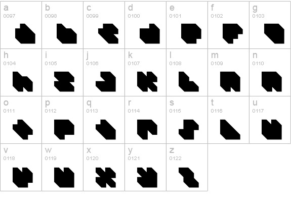 DS P9RMX3D lowercase a-z preview