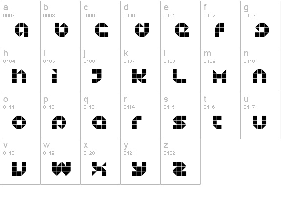 DS Platte lowercase a-z preview