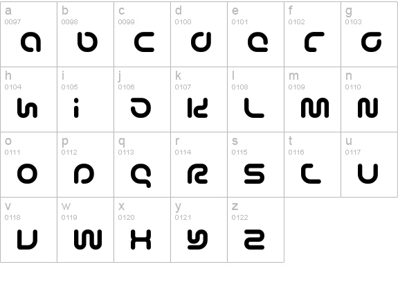 DS Popporn lowercase a-z preview