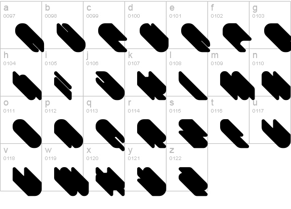 DS Popporn3D lowercase a-z preview