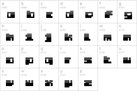 DS PTRLDizel lowercase a-z preview
