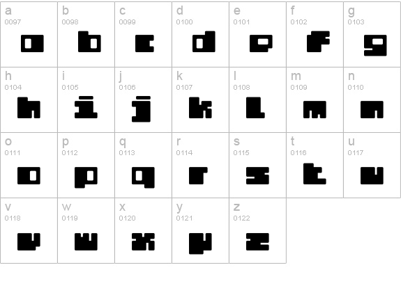 DS PTRLNormal lowercase a-z preview