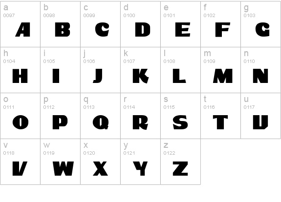 DS ShowBill lowercase a-z preview