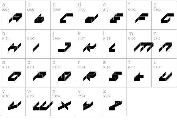 DS Space lowercase a-z preview
