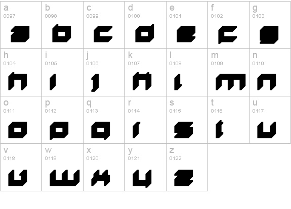 DS SQR553DL lowercase a-z preview