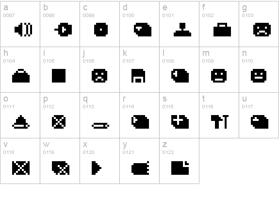 DS SysBatBit lowercase a-z preview