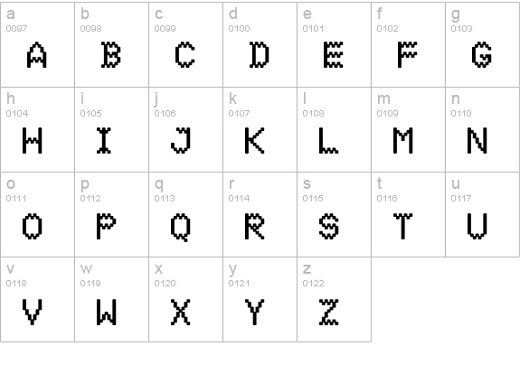 DS Ticket45 lowercase a-z preview