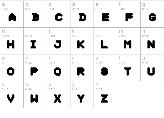 DS Ticket75 lowercase a-z preview