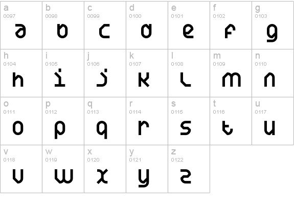 DS Yakuti65 lowercase a-z preview