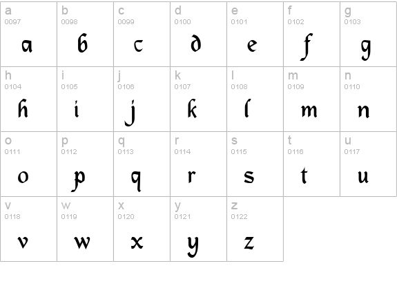 DS_Mysticora lowercase a-z preview