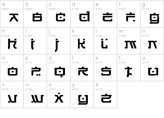 DSJapanCyr Normal lowercase a-z preview