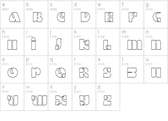 DSMotterHo lowercase a-z preview