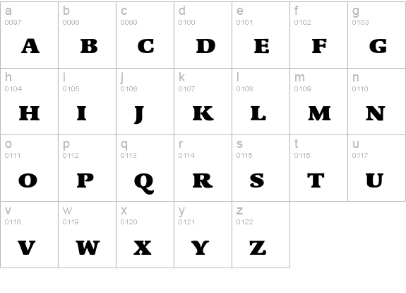 DTLDorianTCaps-Heavy lowercase a-z preview