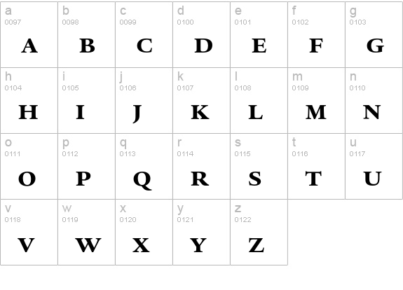 DTLHaarlemmerDCaps-Bold lowercase a-z preview