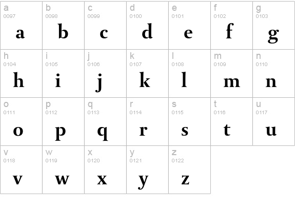 DTLParadoxST-Bold lowercase a-z preview