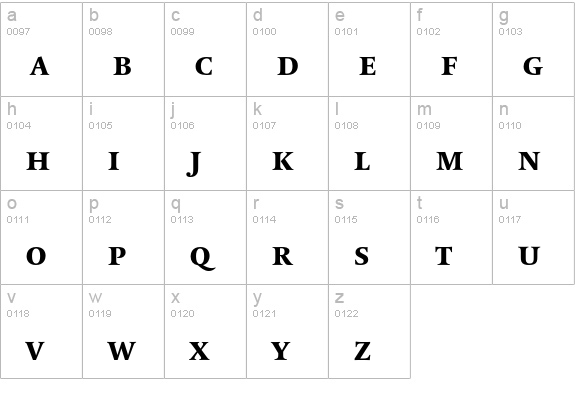 DTLParadoxTCaps-Bold lowercase a-z preview