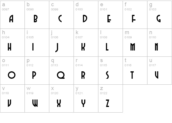 Dubba Dubba NF lowercase a-z preview