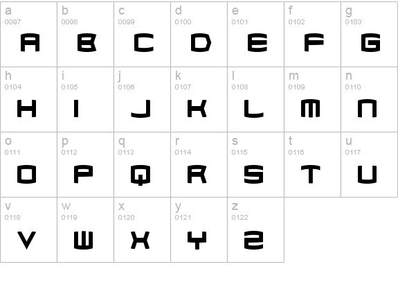 Dubstep Cadence lowercase a-z preview
