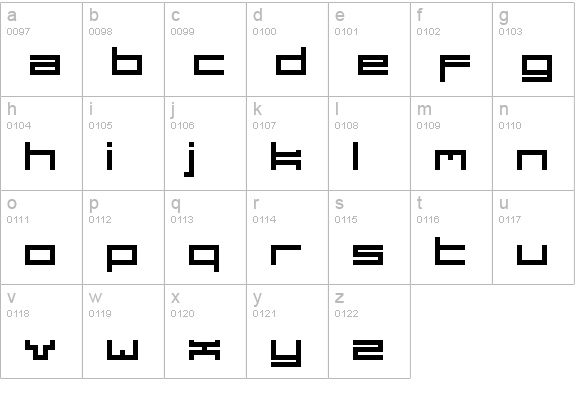 Dubsteptrix
 lowercase a-z preview