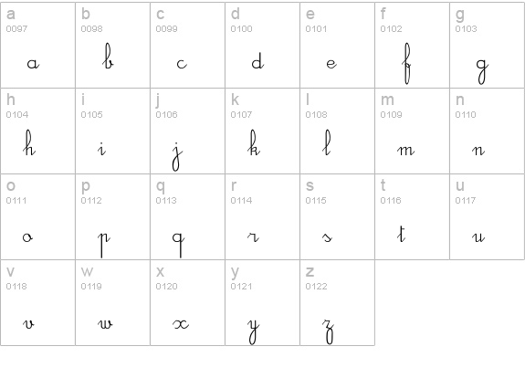 DuCahier 2 Cursive scolaire lowercase a-z preview