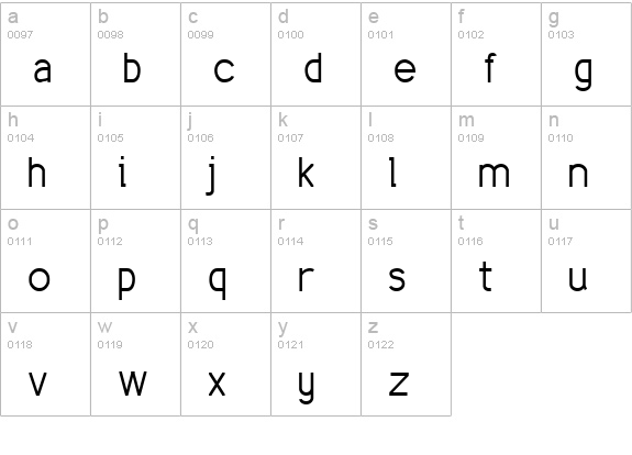 Dude lowercase a-z preview