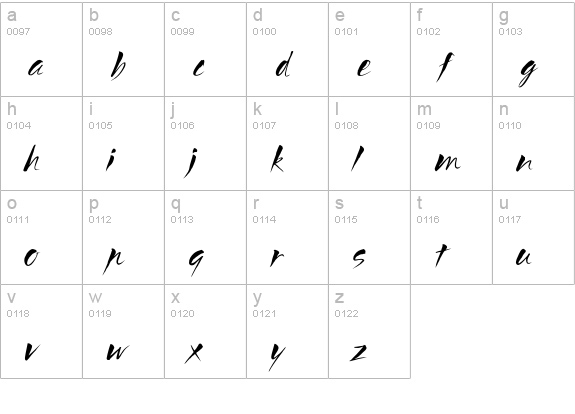 DuMifu lowercase a-z preview
