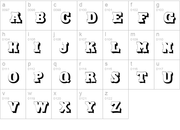 Duo Licht lowercase a-z preview