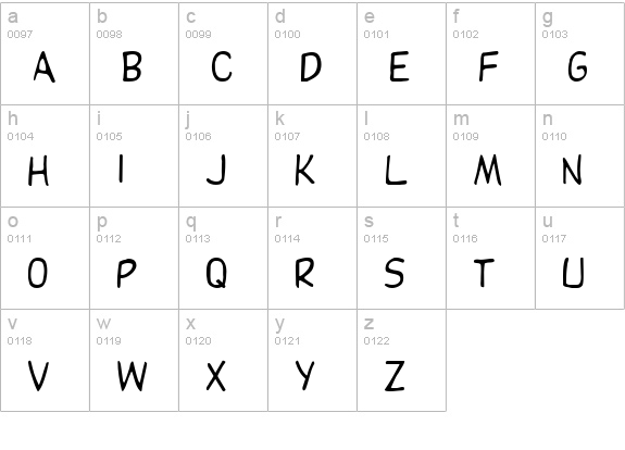 Dupuy Regular lowercase a-z preview