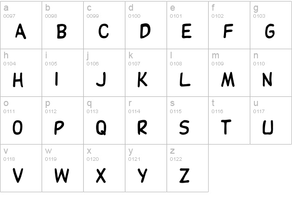 DupuyHeavy lowercase a-z preview