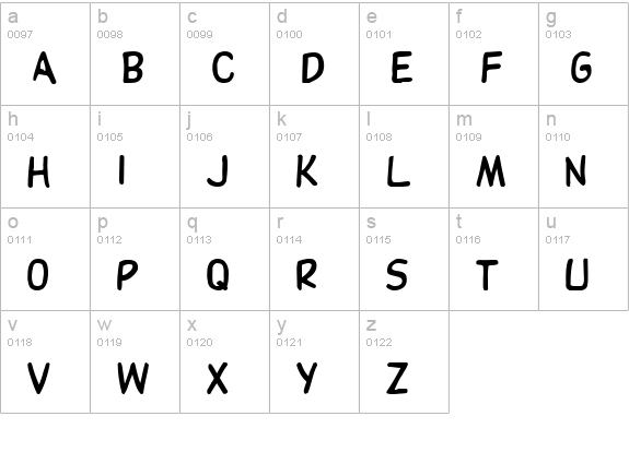 DupuyHeavy Regular lowercase a-z preview