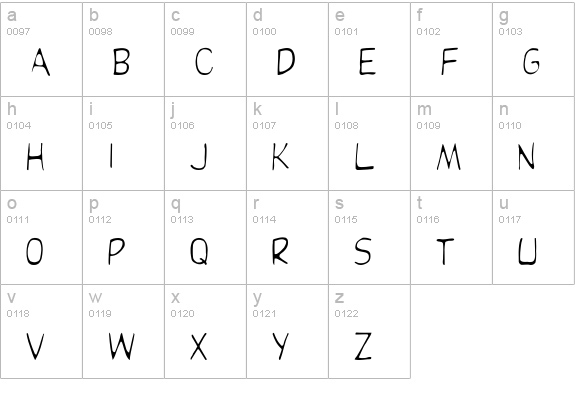 DupuyLight lowercase a-z preview