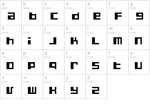 Dusty lowercase a-z preview