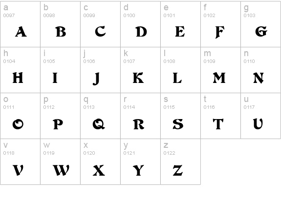 DuvallSmallCaps lowercase a-z preview