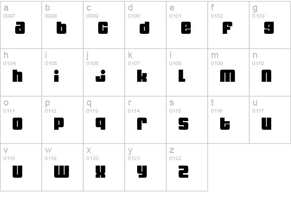 Dynomite lowercase a-z preview