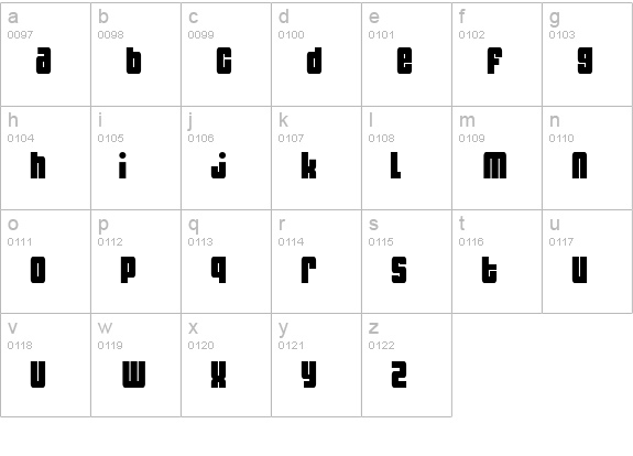Dynomite Thin lowercase a-z preview