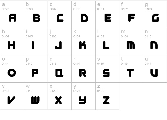 E4 Digital Final lowercase a-z preview