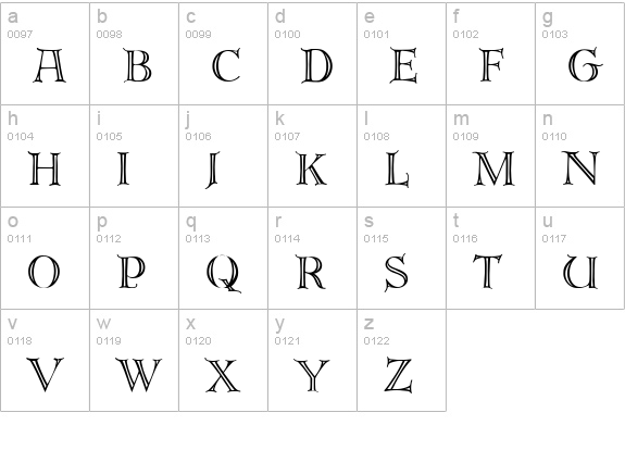 E820-Deco-Regular lowercase a-z preview