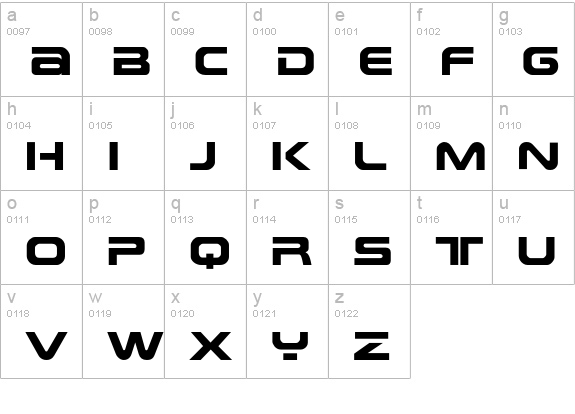 Earth lowercase a-z preview