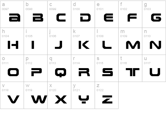Earth Normal lowercase a-z preview