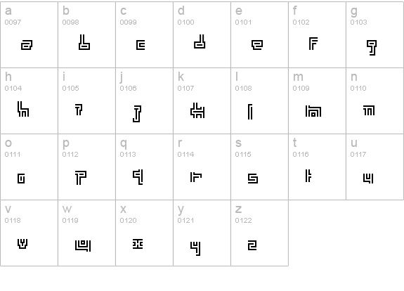 Earth People lowercase a-z preview