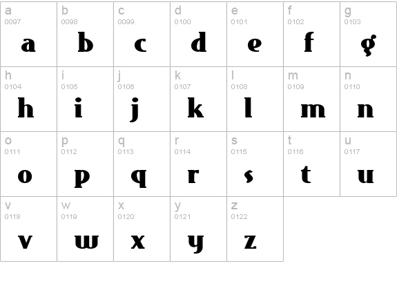 East Market NF lowercase a-z preview