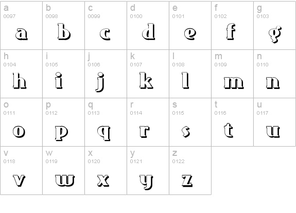 East Market Two NF lowercase a-z preview