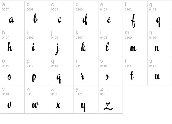 Easter Parade lowercase a-z preview
